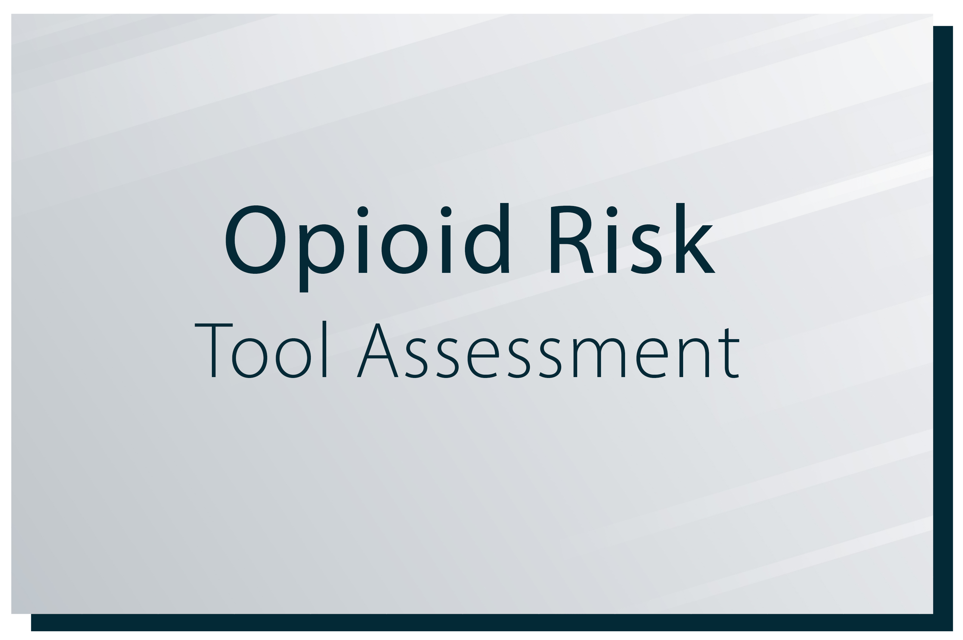 Opioid addiction risk tool